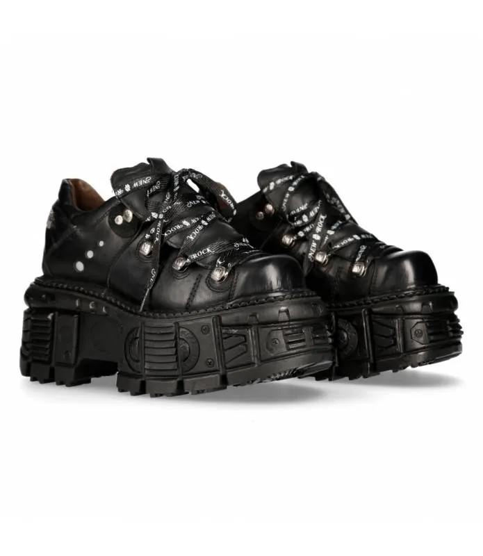 OUTLET PREMIUM  ZAPATOS PIEL MILITAR UNISEX NEW ROCK ORIGINAL PLATAFORMA M.TANK120NSHLACES1