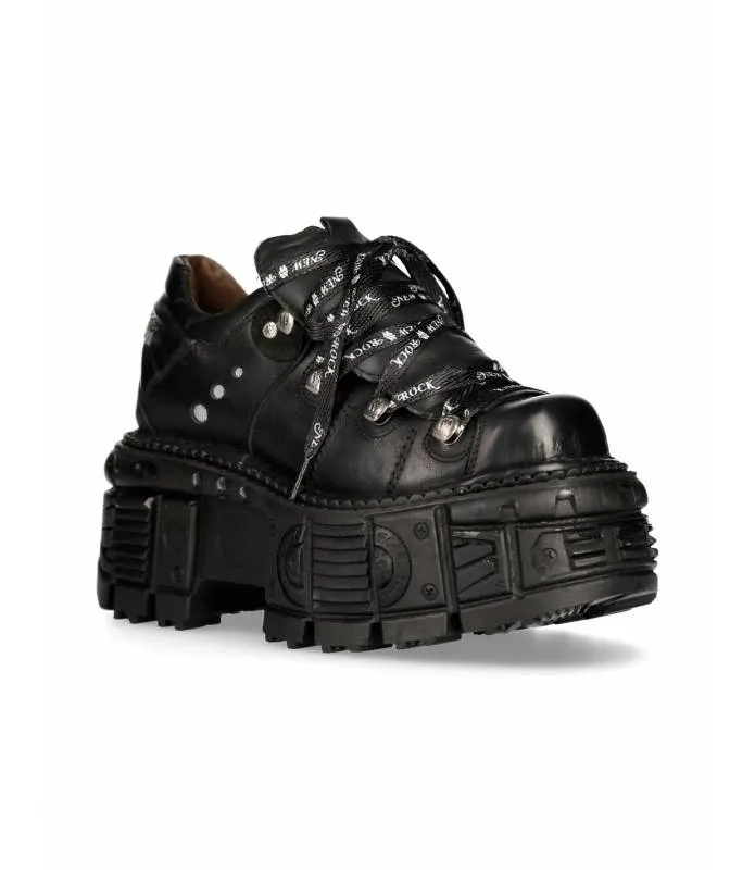 OUTLET PREMIUM  ZAPATOS PIEL MILITAR UNISEX NEW ROCK ORIGINAL PLATAFORMA M.TANK120NSHLACES1