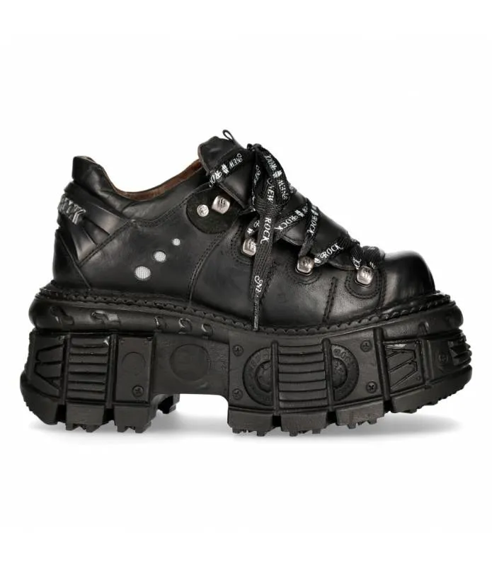OUTLET PREMIUM  ZAPATOS PIEL MILITAR UNISEX NEW ROCK ORIGINAL PLATAFORMA M.TANK120NSHLACES1