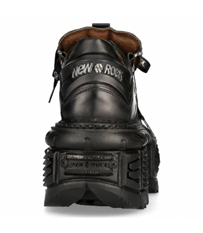OUTLET PREMIUM  ZAPATOS PIEL MILITAR UNISEX NEW ROCK ORIGINAL PLATAFORMA M.TANK120NSHLACES1