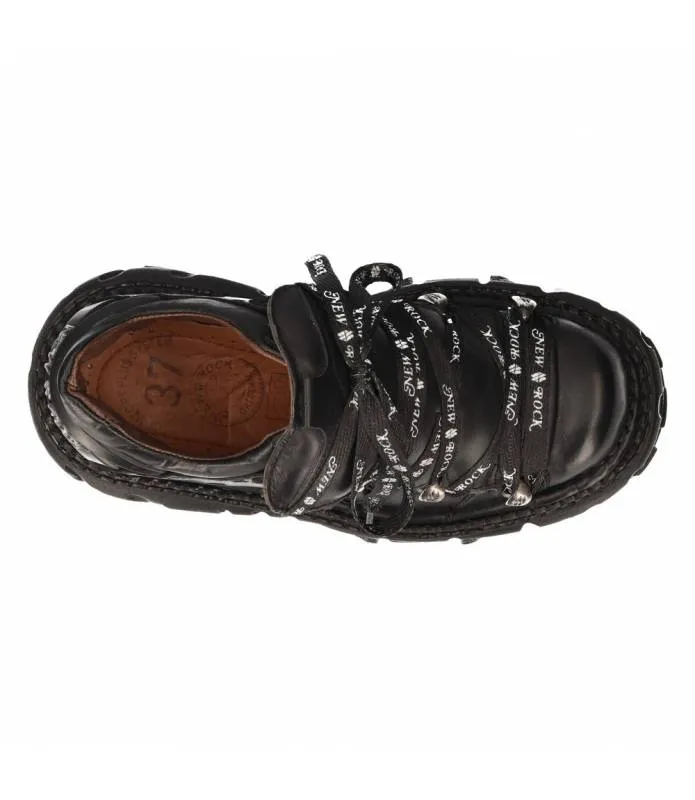 OUTLET PREMIUM  ZAPATOS PIEL MILITAR UNISEX NEW ROCK ORIGINAL PLATAFORMA M.TANK120NSHLACES1