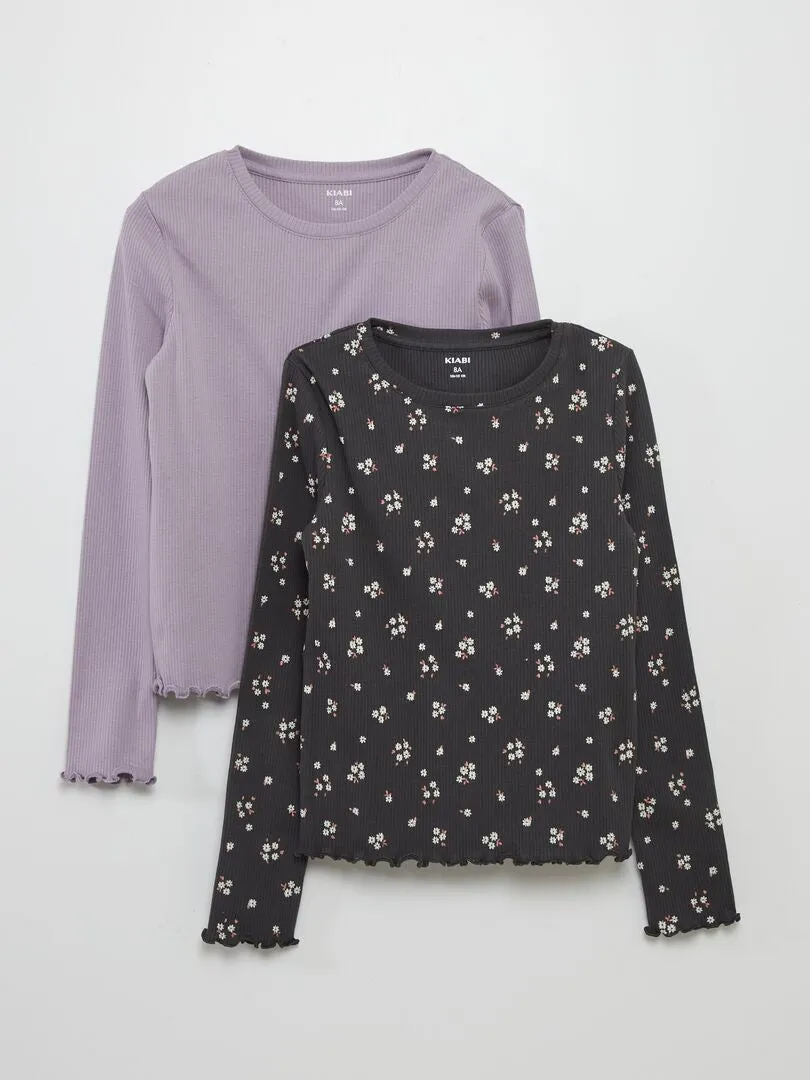 PACK DE 2 CAMISETAS DE PUNTO DE CANALé  GRIS
