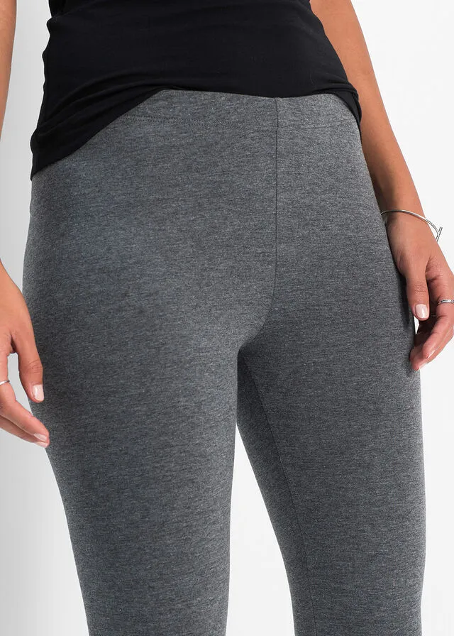 PACK DE 2 LEGGINGS CROPPED GRISNEGRO