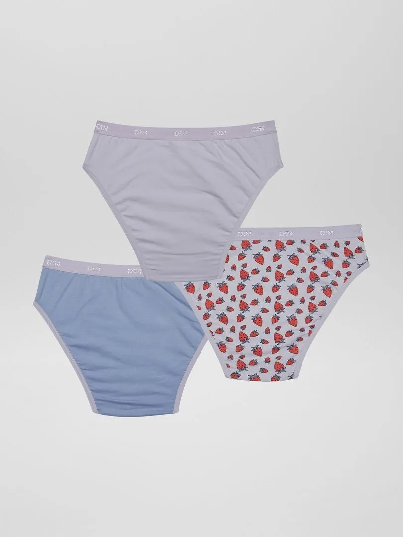 PACK DE 3 BRAGUITAS 'DIM'  PURPURA