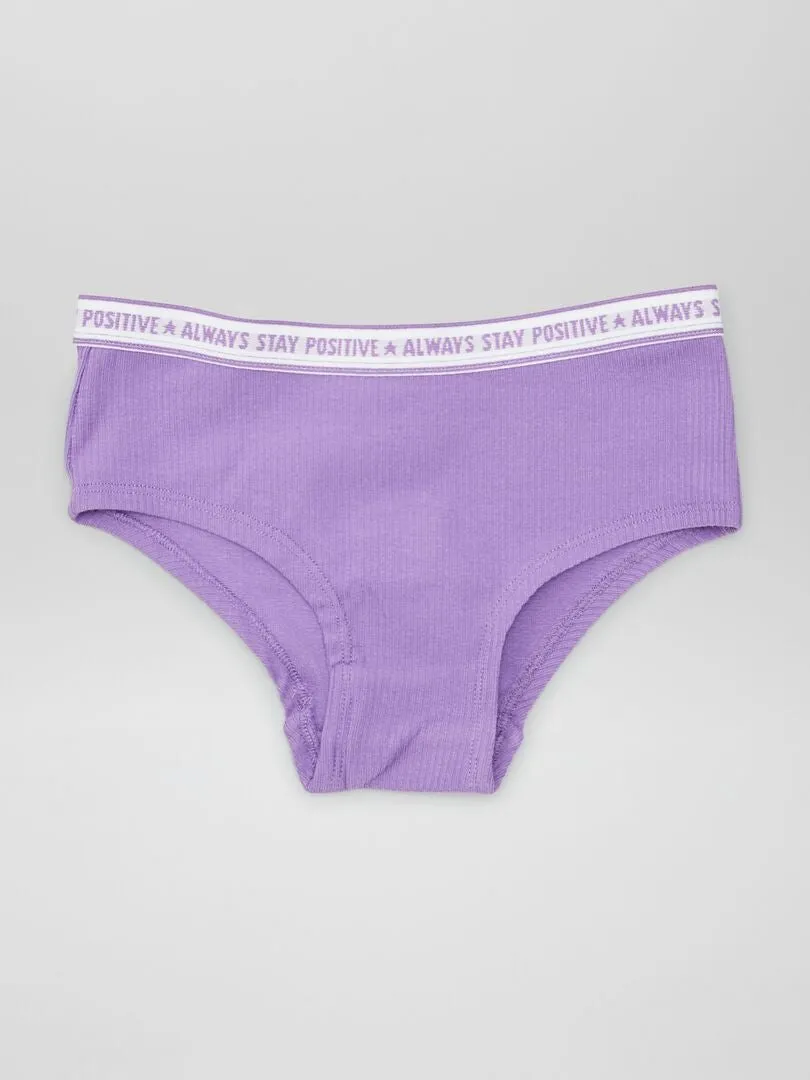 PACK DE 3 CULOTTES DE PUNTO DE CANALé  PURPURA