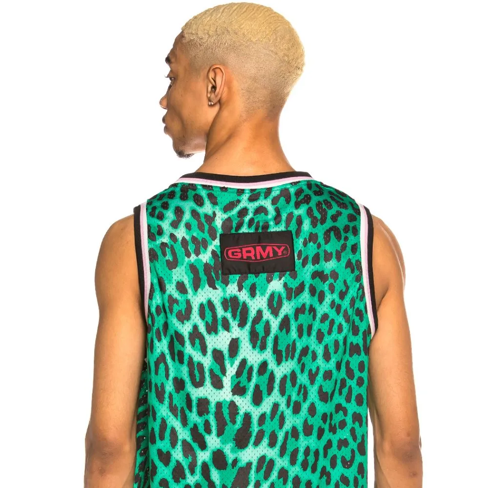 Pack Grimey Tank Top + Short Yanga Mesh SS20 Green/Leopard