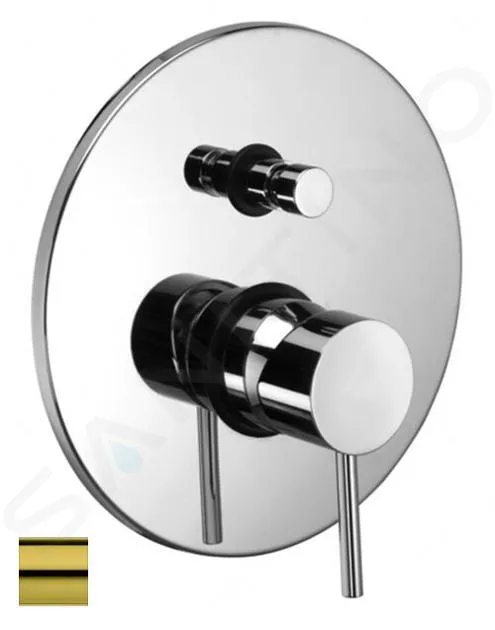 PAFFONI LIGHT  GRIFO EMPOTRADO PARA 2 DISPOSITIVOS, DORADO LIG015HG