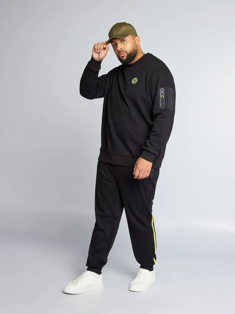 PANTALóN DE JOGGING DE PUNTO DE PIQUé  NEGRO