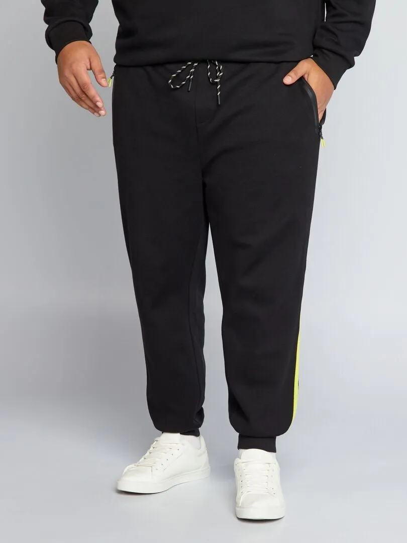 PANTALóN DE JOGGING DE PUNTO DE PIQUé  NEGRO