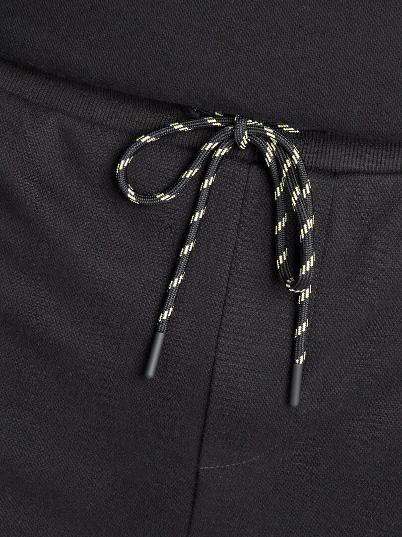 PANTALóN DE JOGGING DE PUNTO DE PIQUé  NEGRO
