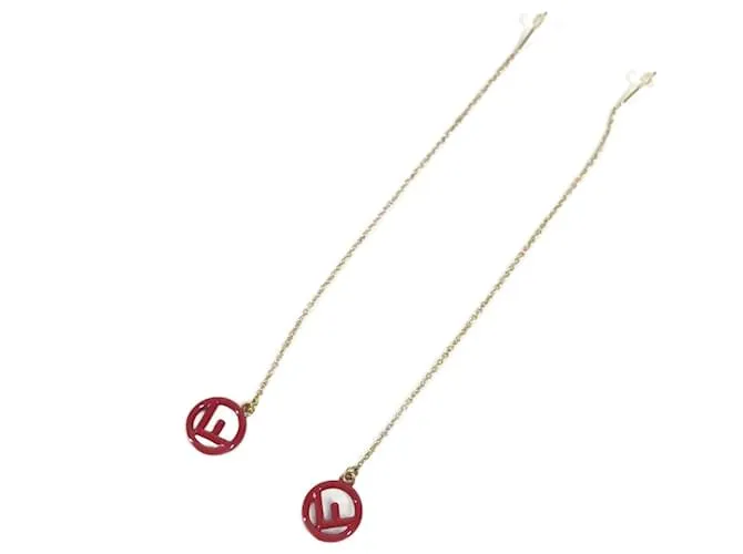 Pendientes de oro Fendi Dorado 