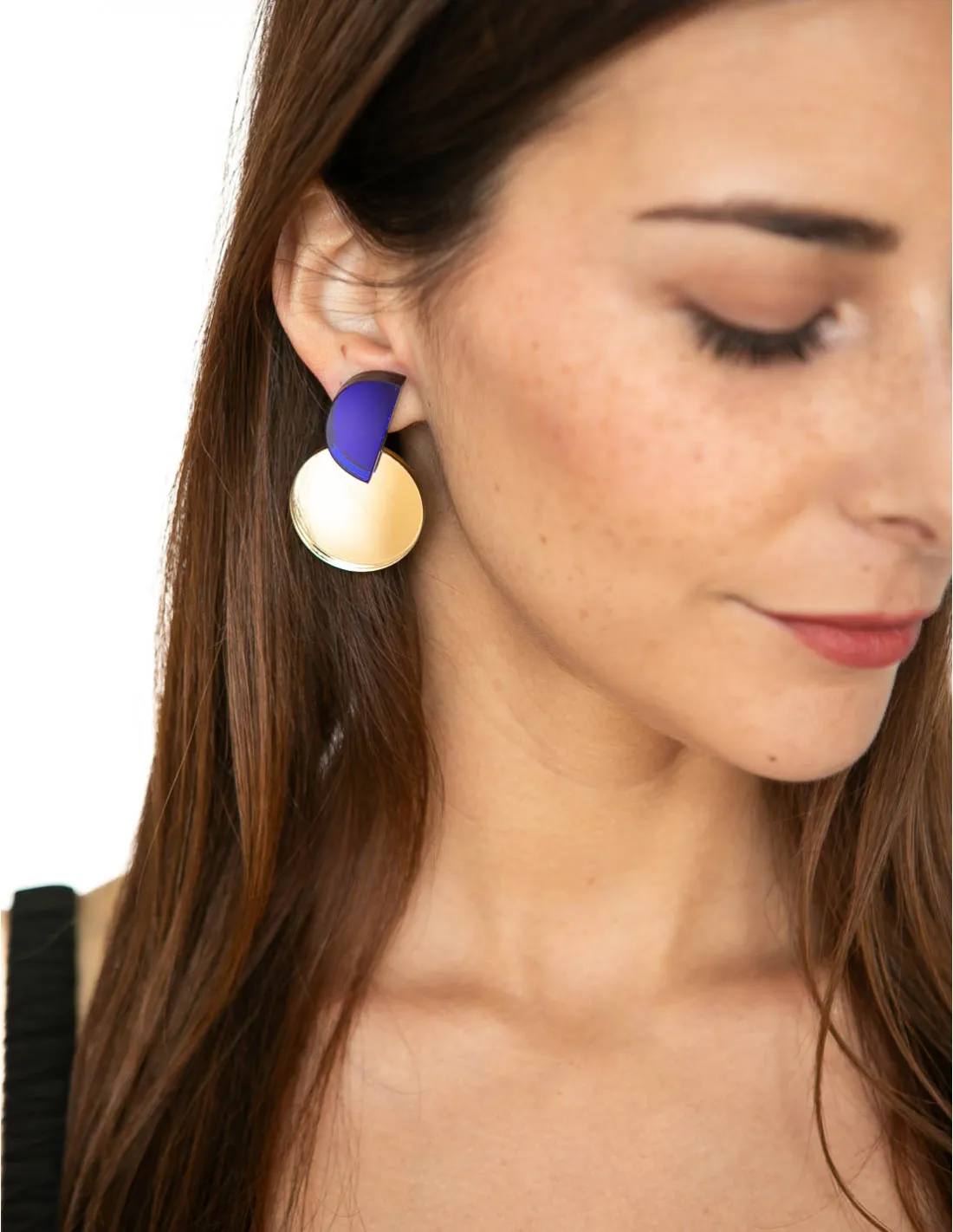 PENDIENTES MEDIA LUNA AZUL PAPIROGA