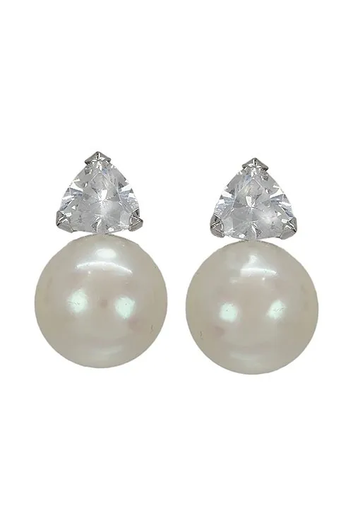 PENDIENTES ORO BLANCO 18 KTES Y PERLAS JAPONESAS 234_2432B