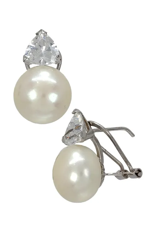 PENDIENTES ORO BLANCO 18 KTES Y PERLAS JAPONESAS 234_2432B
