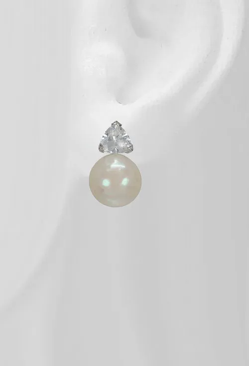 PENDIENTES ORO BLANCO 18 KTES Y PERLAS JAPONESAS 234_2432B