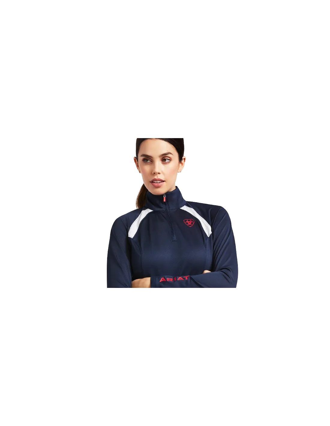 POLO ARIAT SUNSTOPPER 2.0 1/4 ZIP MANGA LARGA MUJER