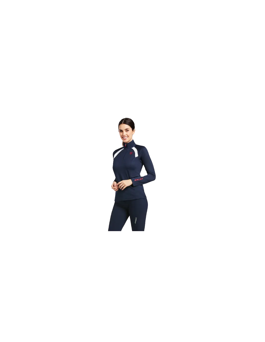 POLO ARIAT SUNSTOPPER 2.0 1/4 ZIP MANGA LARGA MUJER