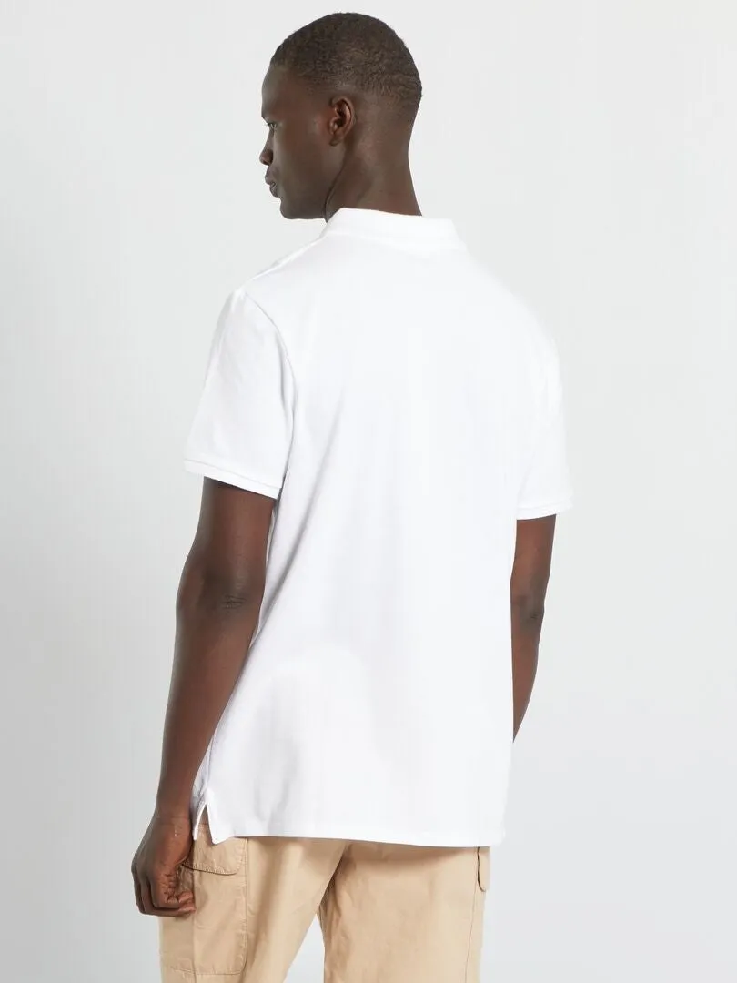 POLO DE PIQUé DE ALGODóN  BLANCO