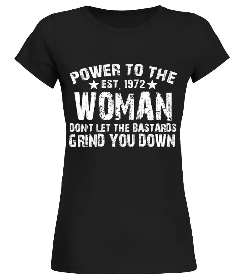 Power To The Woman T shirt  Feminist Tee Camiseta cuello redondo Mujer