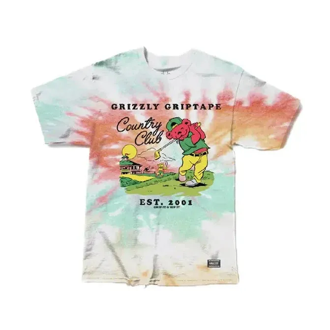 Remera Grizzly Back Nine Tie Dye Blanco