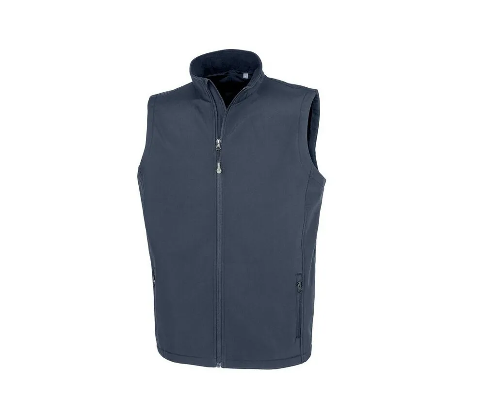 RESULT RS902M  MENS RECYCLED 2LAYER PRINTABLE SOFTSHELL BODYWARMER  AZUL MARINO