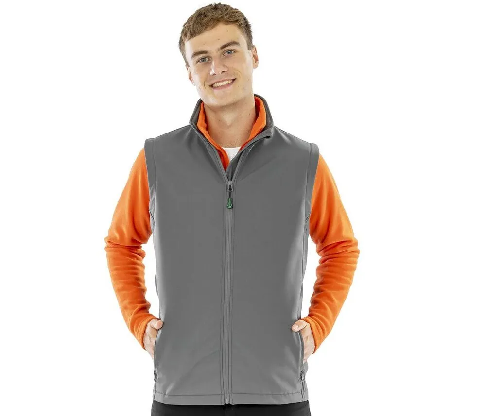RESULT RS902M  MENS RECYCLED 2LAYER PRINTABLE SOFTSHELL BODYWARMER  AZUL MARINO