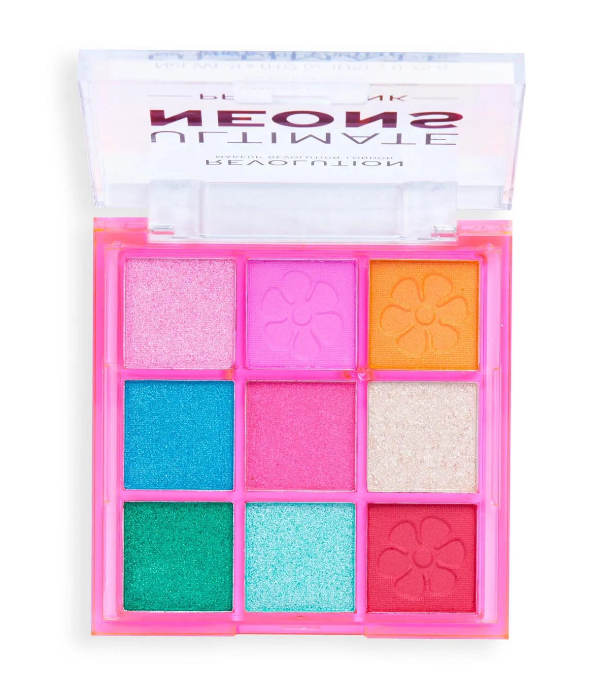 REVOLUTION  *ARTIST COLLECTION*  MINI PALETA DE SOMBRAS ULTIMATE NEONS  PRETTY PINK