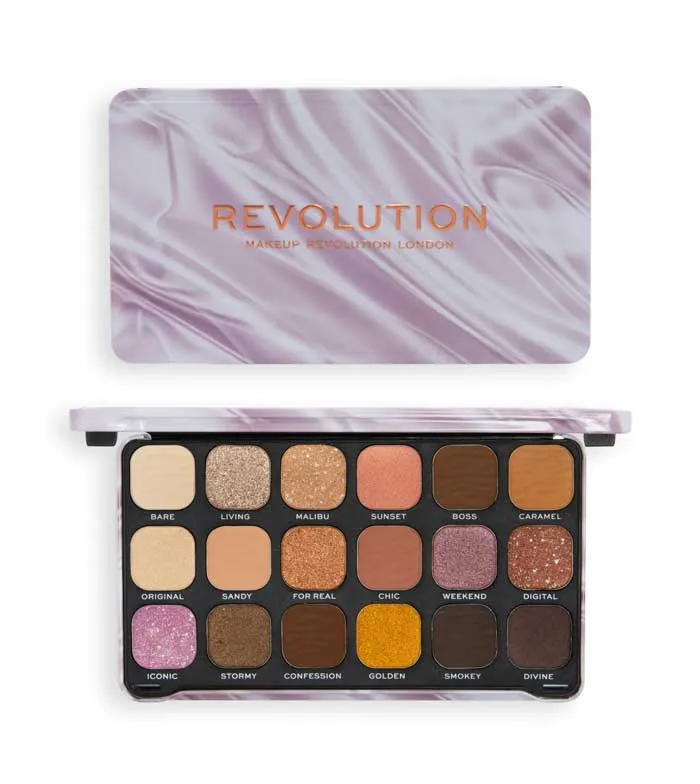 REVOLUTION  PALETA DE SOMBRAS FOREVER FLAWLESS  NUDE SILK