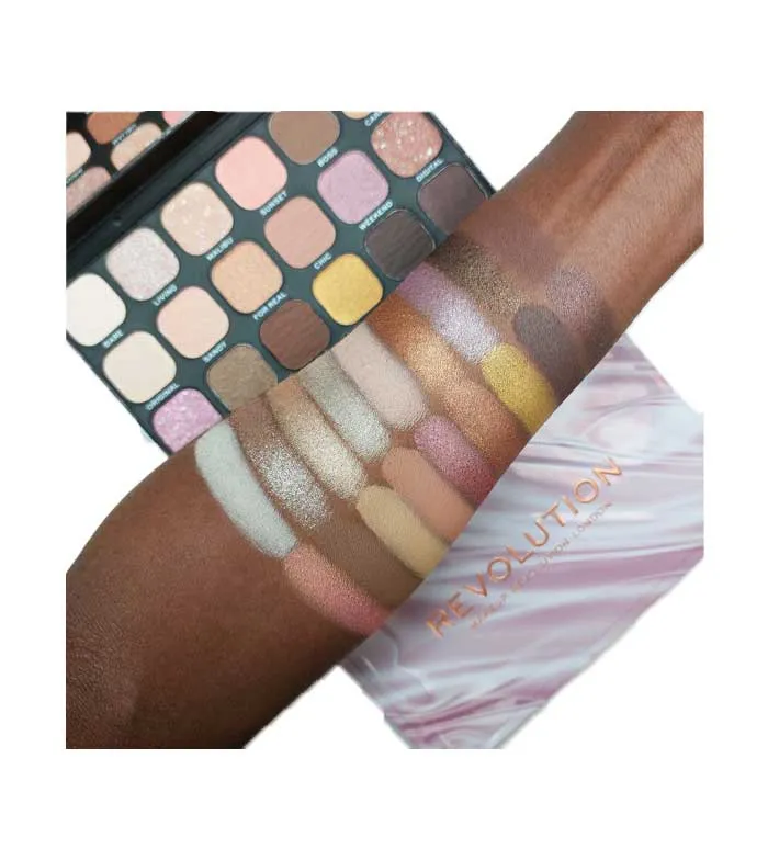 REVOLUTION  PALETA DE SOMBRAS FOREVER FLAWLESS  NUDE SILK