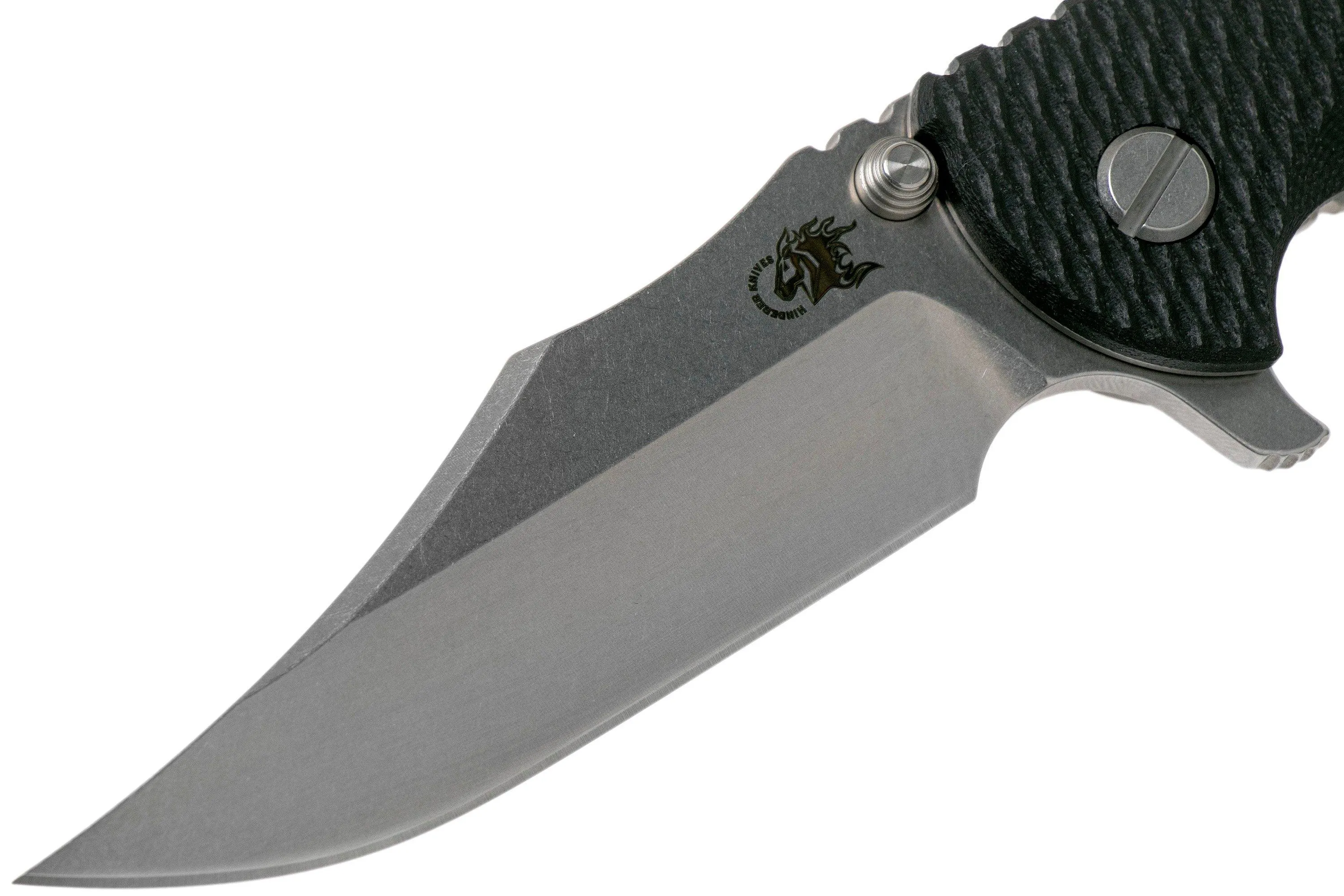 RICK HINDERER XM18 3.5 BOWIE 20CV STONEWASH, BLACK G10 NAVAJA