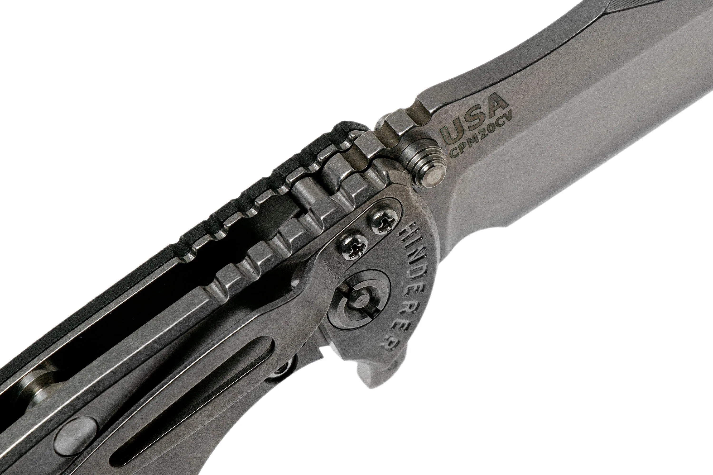 RICK HINDERER XM18 3.5 BOWIE 20CV STONEWASH, BLACK G10 NAVAJA