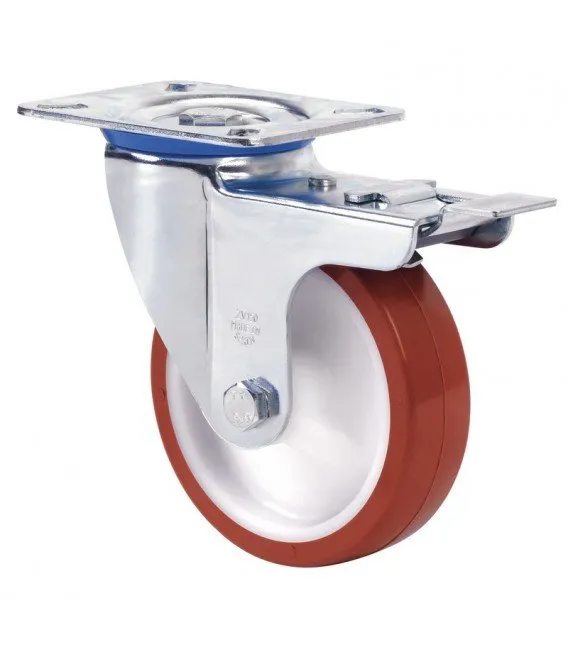 RUEDA GIRATORIA 22369 10ZVFD125POL125 125MM FRENO ALEX