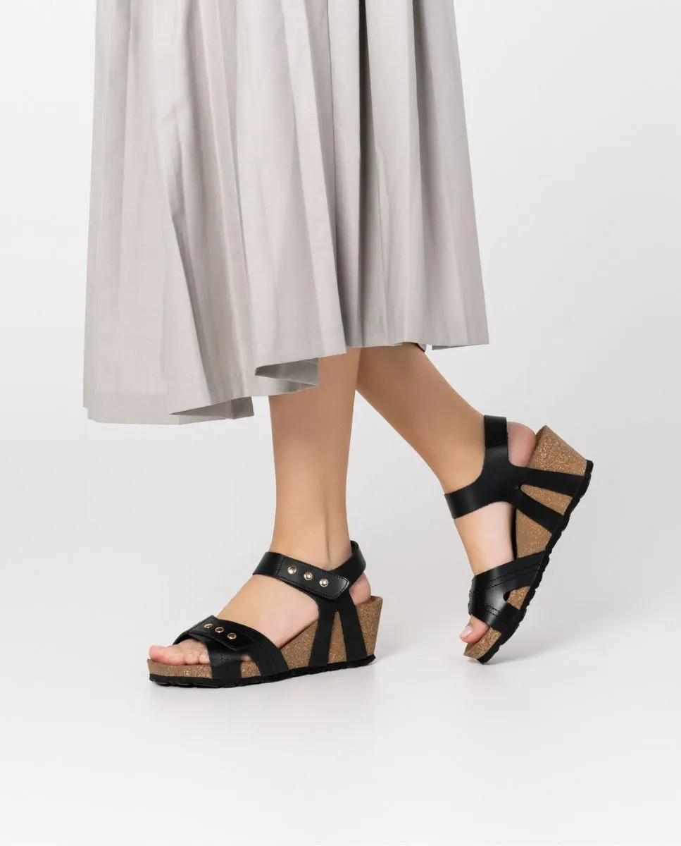 Sandalia cuña Cadiz 303 negro