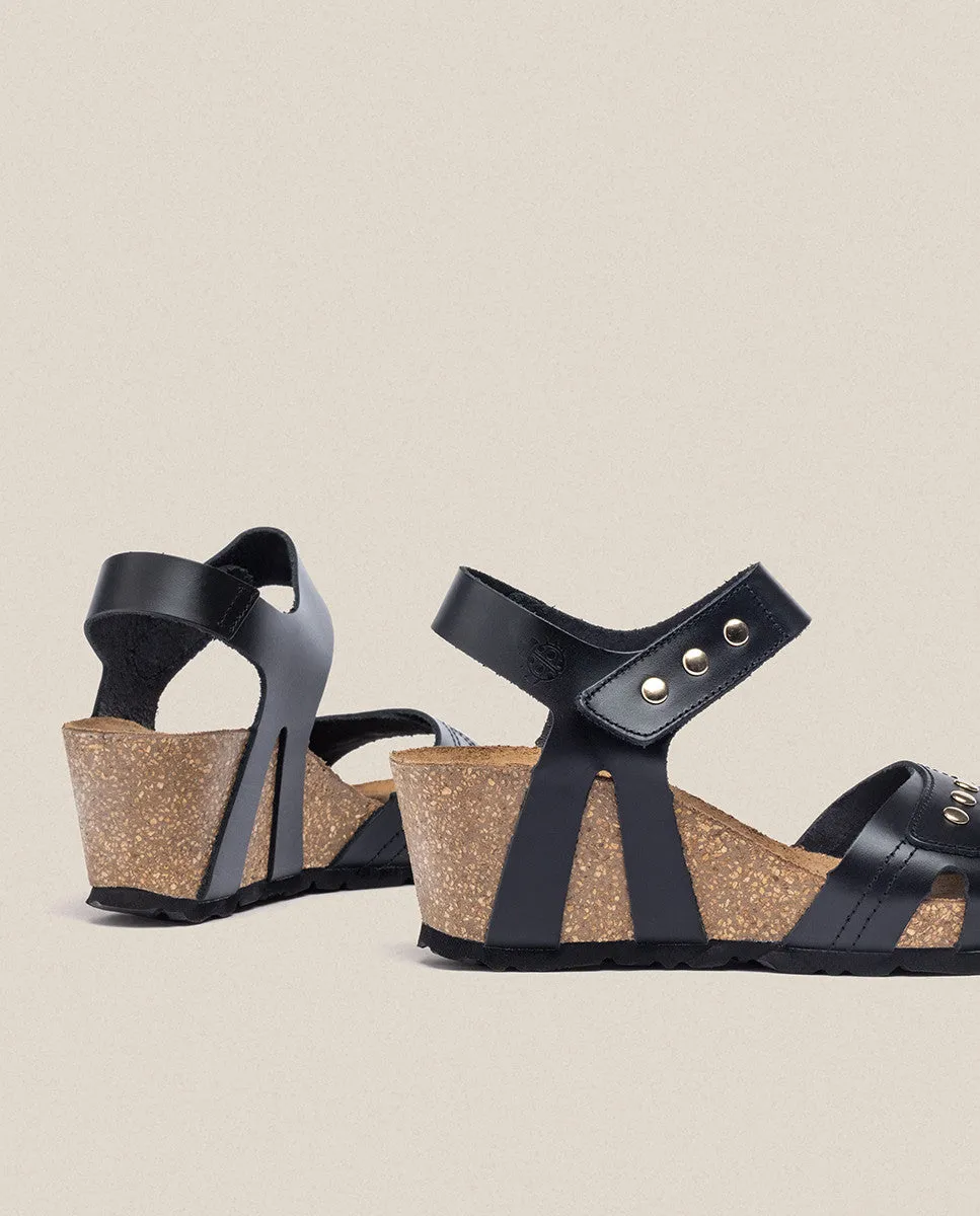 Sandalia cuña Cadiz 303 negro