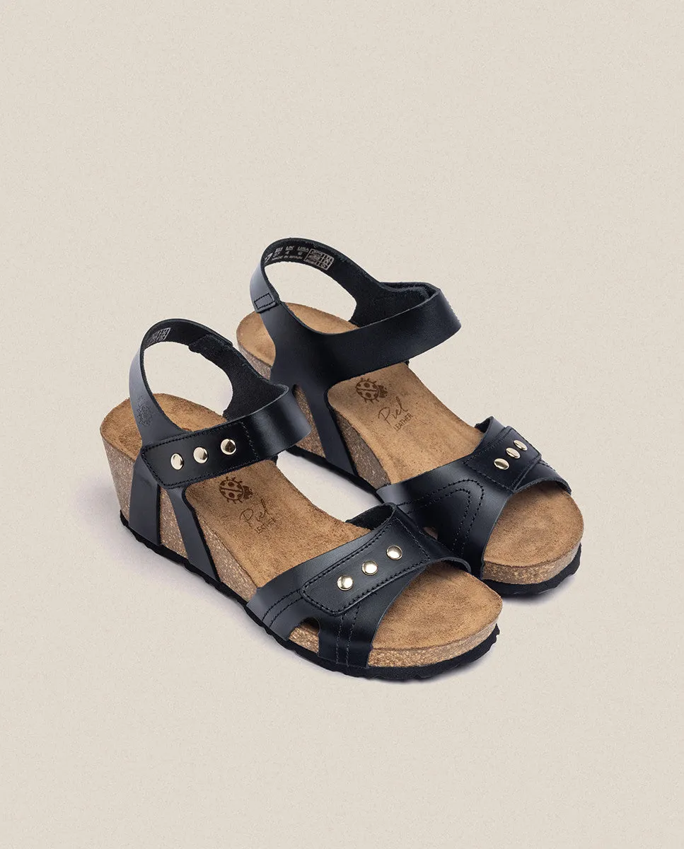 Sandalia cuña Cadiz 303 negro