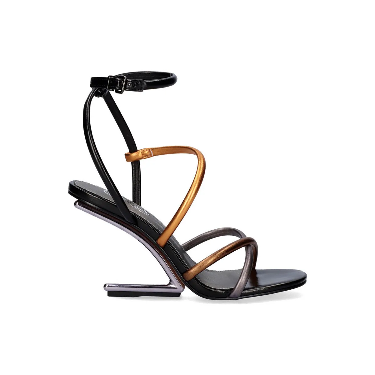 SANDALIA TACÓN EXÉ MAGGIE811 BLACK BRONZE