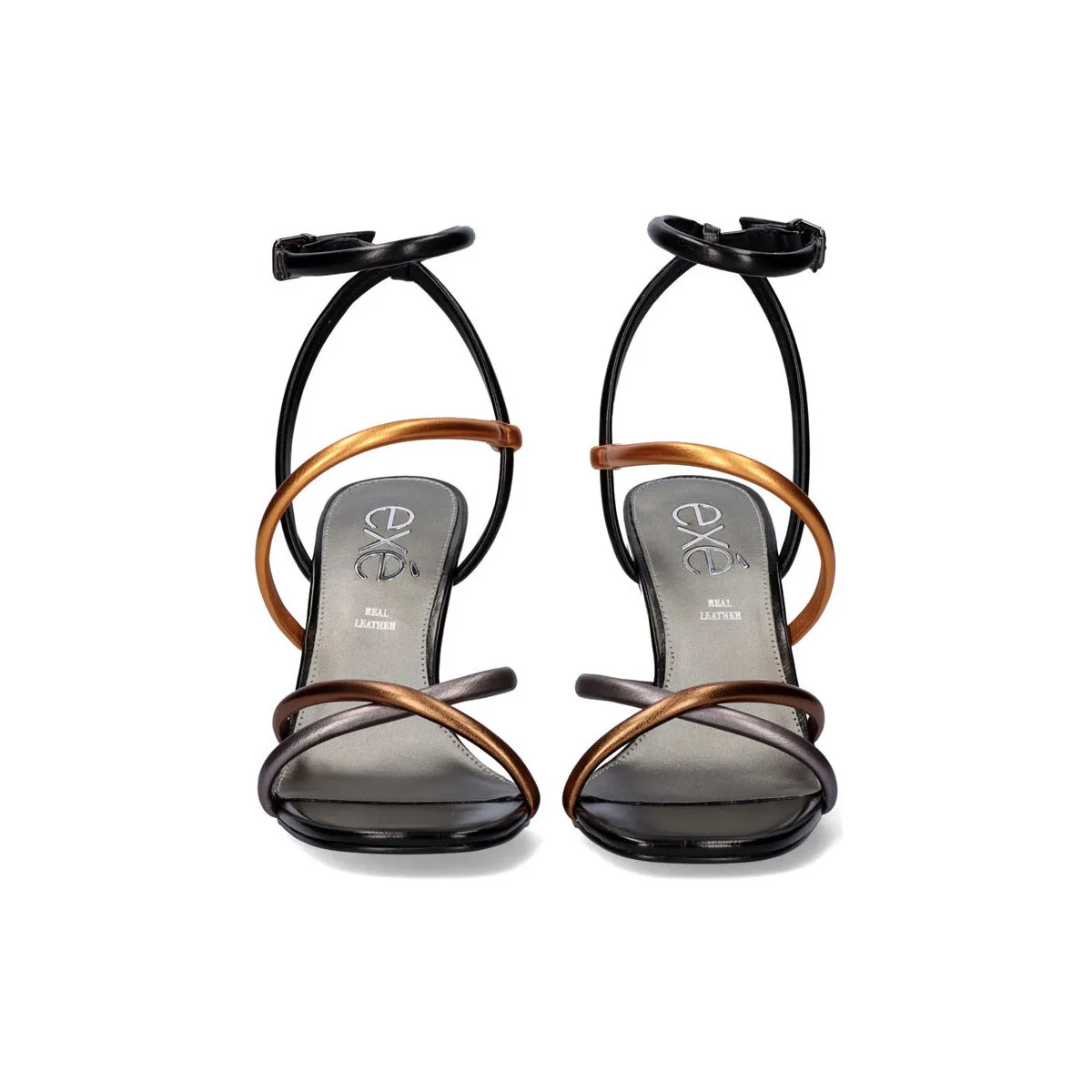SANDALIA TACÓN EXÉ MAGGIE811 BLACK BRONZE