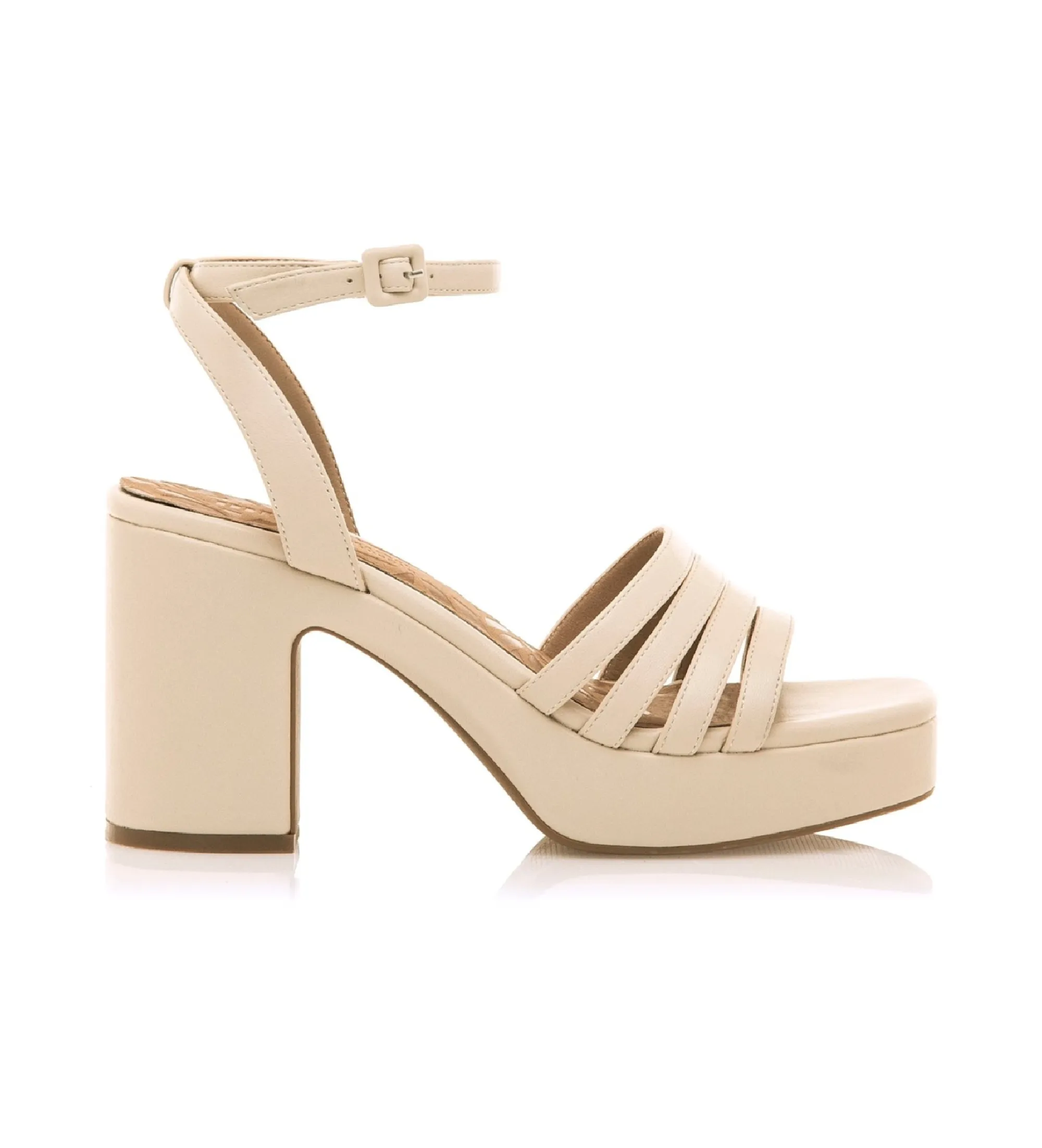 SANDALIAS BRITT BEIGE ALTURA TACóN 7CM