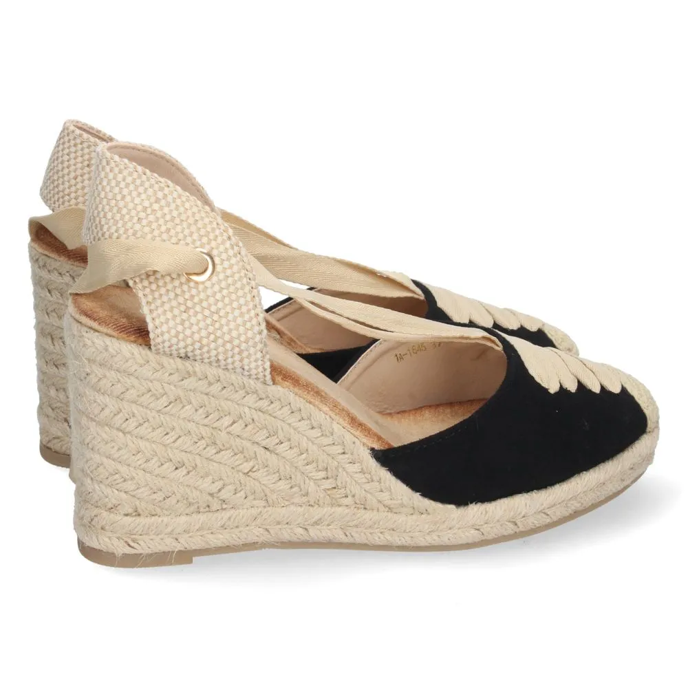 SANDALIAS CON CUñA, ALPARGATAS CON CUñA, ALPARGATAS NEGRAS, DESCUBRE LOS CUPONES DE LET'S SECRETS1A