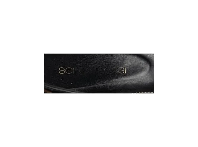 Sandalias con cuña y plataforma Sergio Rossi Negro 