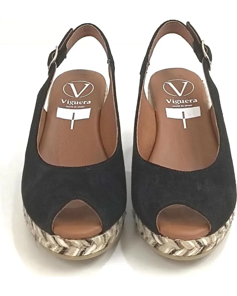 Sandalias de Mujer VIGUERA ESPARTENA DE ANTE CON CUNA DE YUTE 