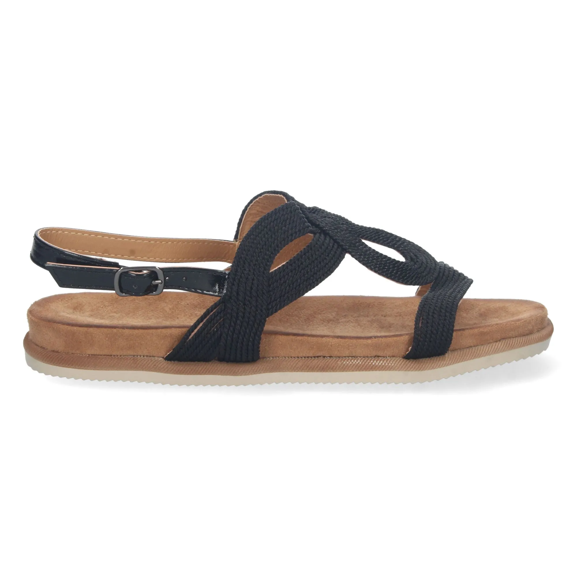 SANDALIAS ESCLAVAS PLANAS CóMODAS PARA MUJER COLOR NEGRO 1AF1710