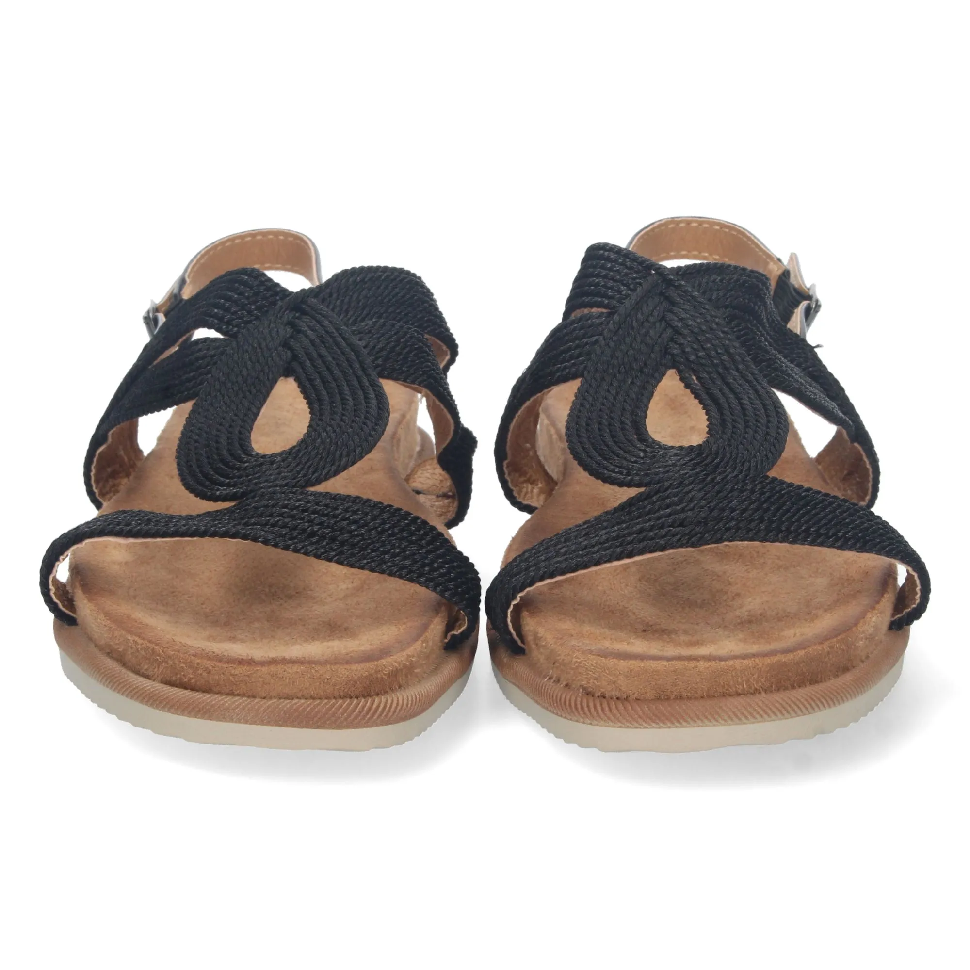 SANDALIAS ESCLAVAS PLANAS CóMODAS PARA MUJER COLOR NEGRO 1AF1710