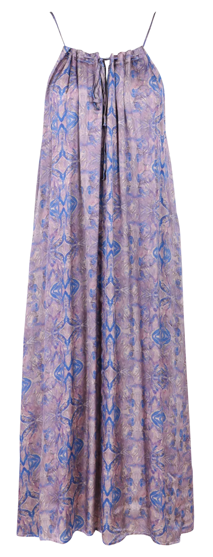 SEE U SOON Vestido largo vaporoso estampado en violeta