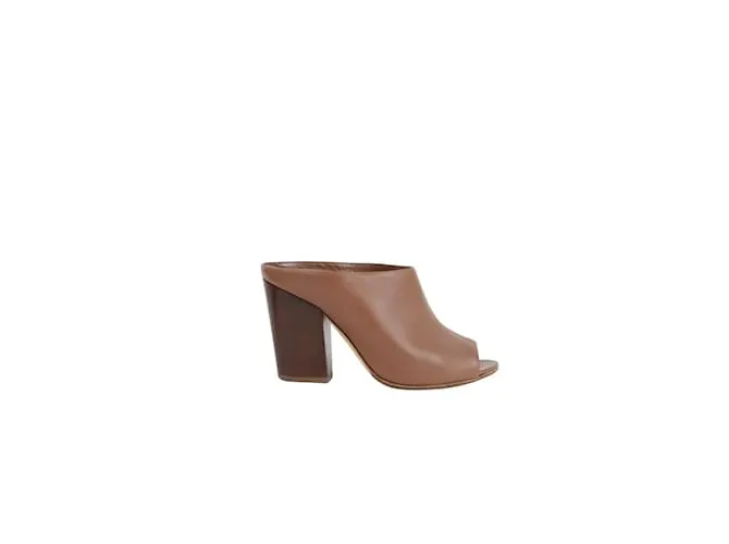 Sergio Rossi Tacones de cuero Castaño 