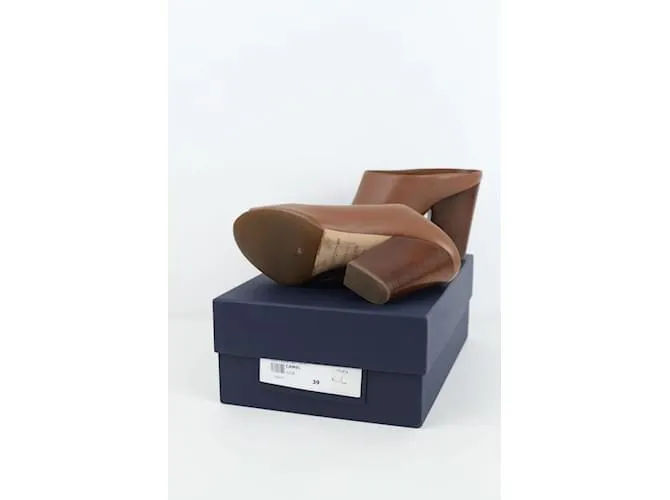 Sergio Rossi Tacones de cuero Castaño 
