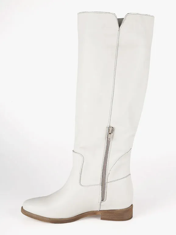 Solada Botas de mujer de piel con tachuelas