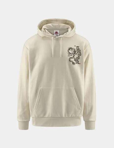SUDADERA CAP. KAPPA AUTHENTIC JPN GENTIS  WHITE ICE