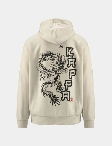 SUDADERA CAP. KAPPA AUTHENTIC JPN GENTIS  WHITE ICE