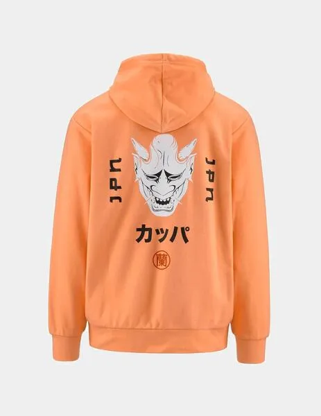 SUDADERA CAP. KAPPA AUTHENTIC JPN GOMIN  ORANGE SALMON
